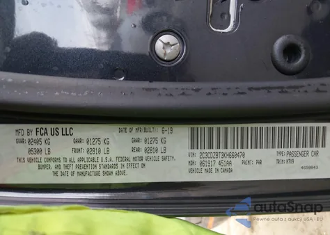 2019 Dodge Challenger R/T from USA, damaged, VIN 2C3CDZBT3KH660470